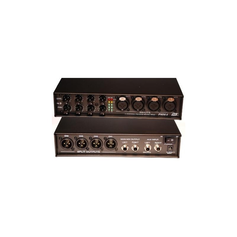 Outlet JTS PMM-4 Czterokanałowy mikser monitorowy, ze spliterem.